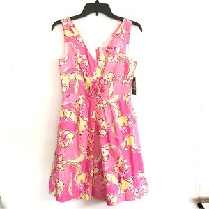 NWT Lilly Pulitzer Parker Dress in Hotty Pink Day Lilly Size 4